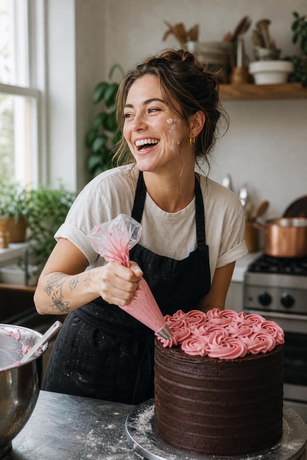 A cottage baker at work